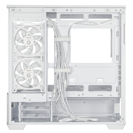 ASUS PRIME AP202 TG ARGB – åbent chassis set direkte fra siden
