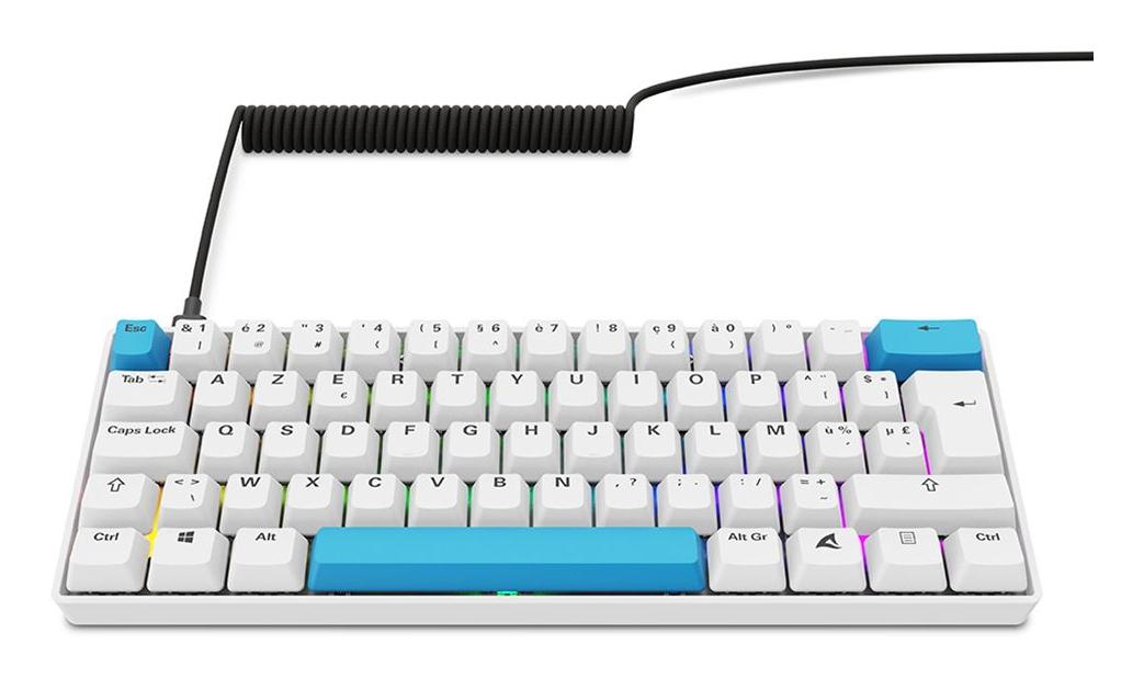 Sharkoon SKILLER SGK50 S4 Gen2 PBT (white, DE layout, Gateron G Pro 3.0 Yellow) Sharkoon