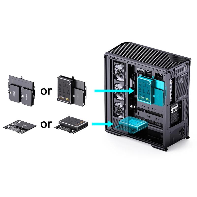 Jonsbo D400 Midi Tower, ATX, Tempered Glass - black Dongguan Sibositong Industrial Co., Ltd. (Jonsbo)
