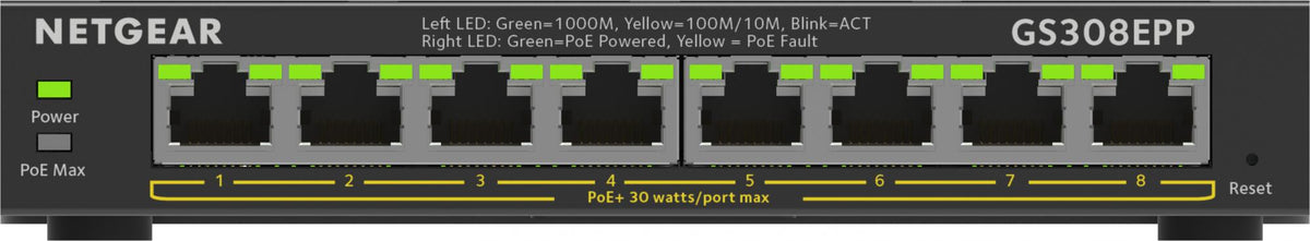 Netgear 8PT GE PLUS SWCH W/ HI-PWR POE+ Netgear International Limited