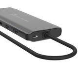 j5create JCD398-N – USB-C mini-dock med to 4K HDMI – Strømport i nærbillede