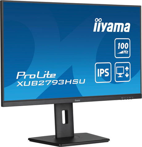 iiyama ProLite XUB2793HSU-B6 27 1920 x 1080 (Full HD) HDMI DisplayPort 100Hz Pivot Skærm Iiyama