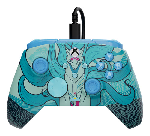 Turtle Beach Rematch Advanced Blue Kitsune – Xbox/PC – Front og kabel
