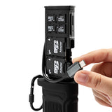 Rollei 2-i-1 Travel kortlæser og kortetui – USB-C – detalje eller anvendelse 2
