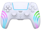 Deep Explorer Wireless – hvid controller til PS4, PS3 og PC – forside