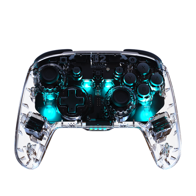Turtle Beach Afterglow Clear Wireless – Switch-controller – Transparent trådløs controller med turkis lys