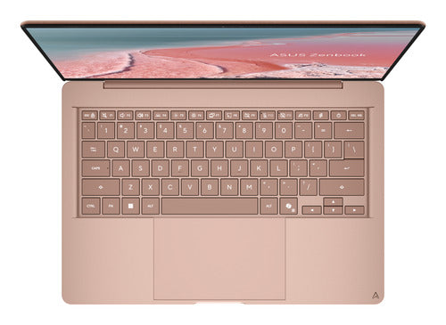 ASUS Zenbook 14 UX3480QA-U1023W – tastatur og arbejdsflade set ovenfra