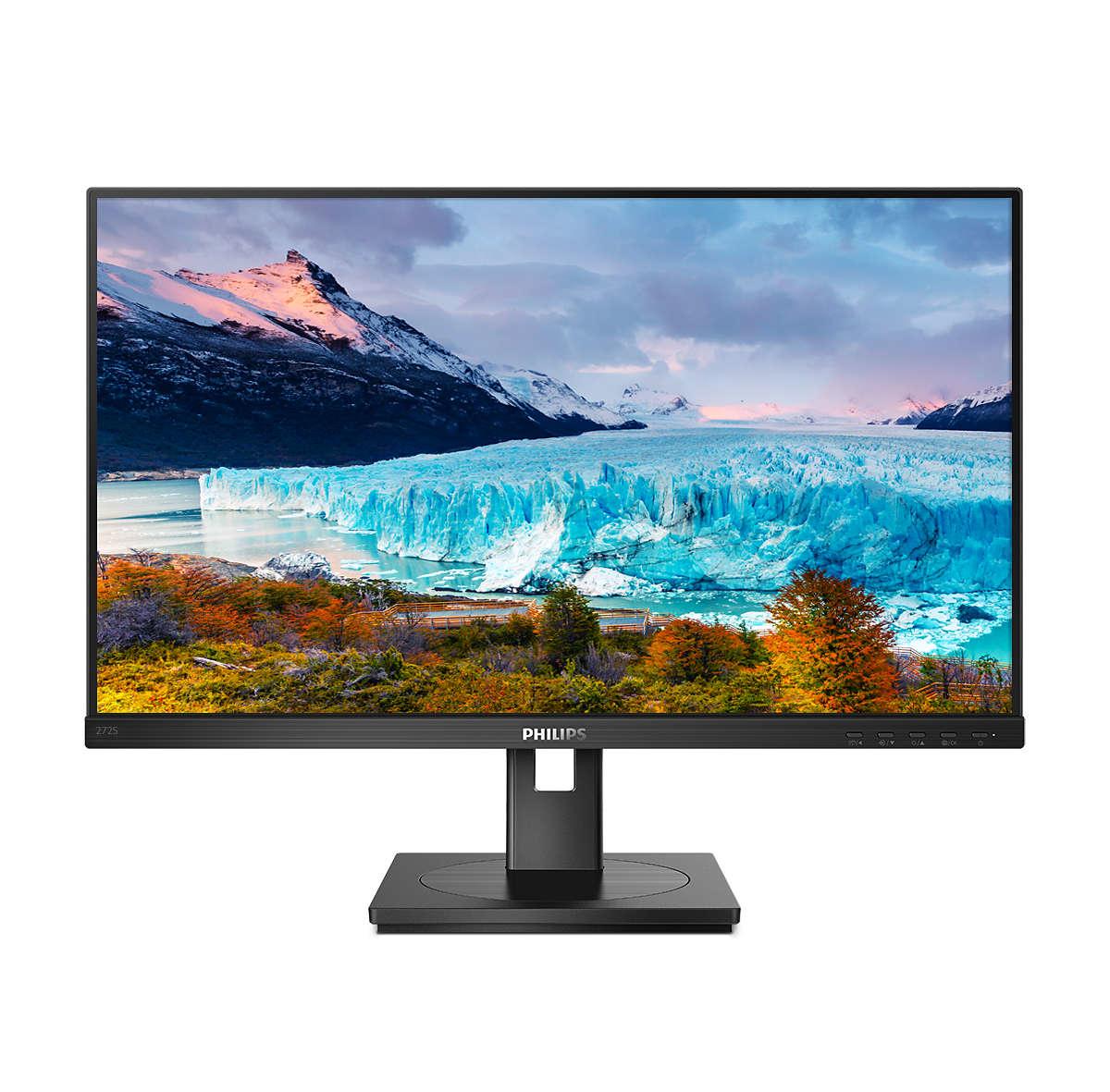 Philips S-line 272S1AE 27 IPS 1920 x 1080 (Full HD) 75Hz DVI VGA (HD-15) HDMI DisplayPort Pivot Skærm Philips