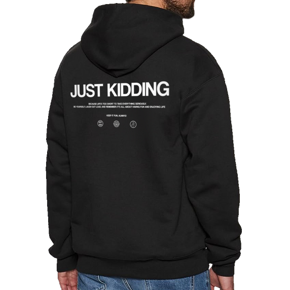 Just Kidding Hoodie - Sort JKFIFA