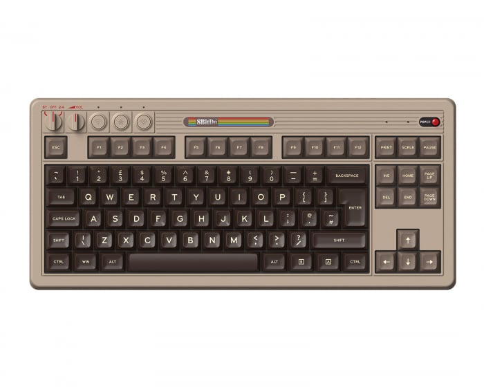 8BitDo Retro 87 Mechanical Keyboard C64 Edition ISO UK – C64 Edition tastatur med 87 taster