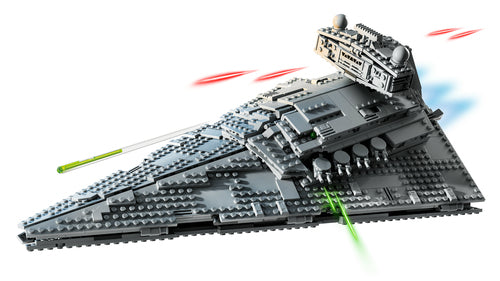 LEGO Star Wars 75394 – Imperial Star Destroyer – rumskib med illustration af skydernes action