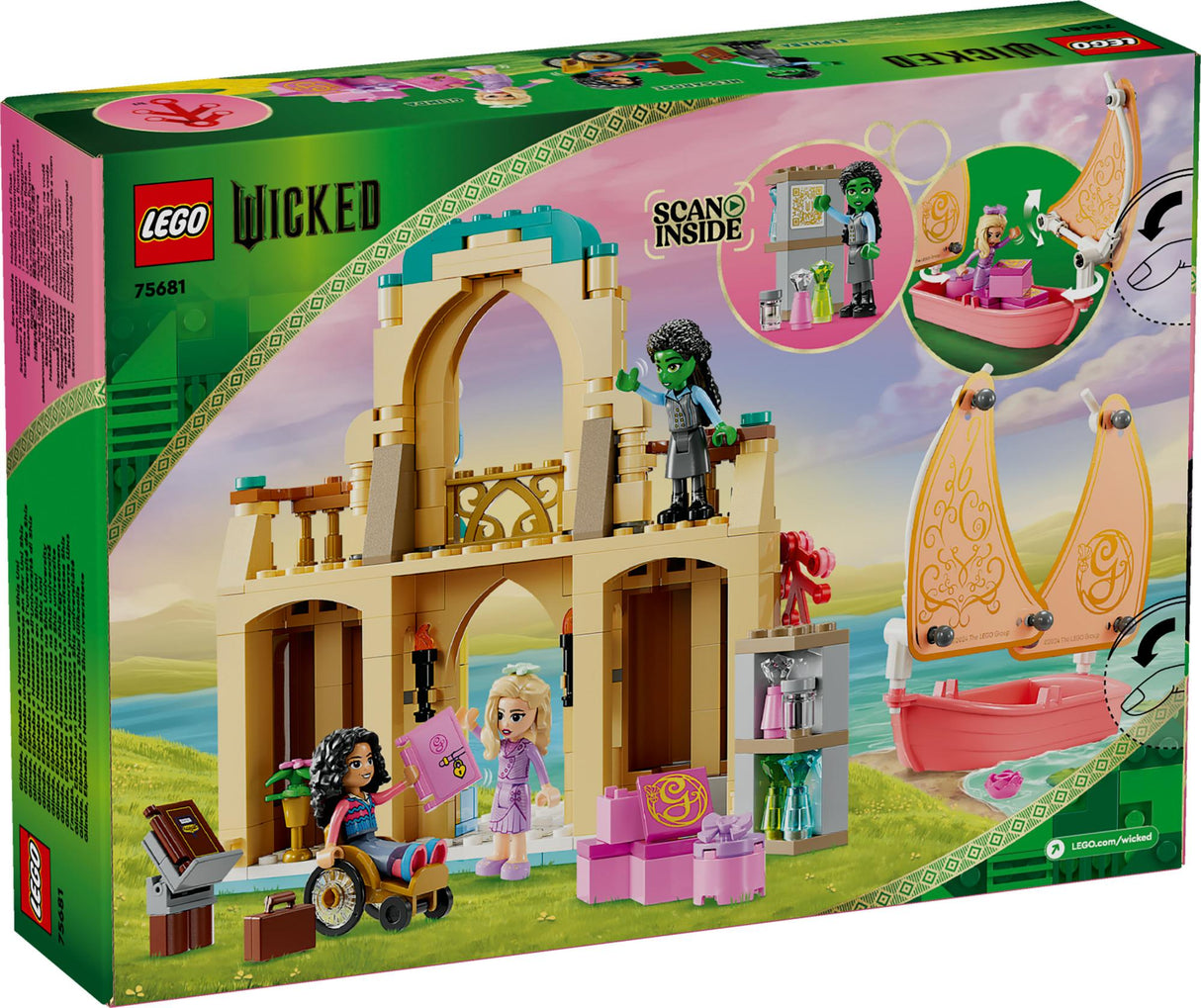 LEGO 75681 Wicked Glinda, Elphaba and Nessarose at Shiz University, construction toy LEGO