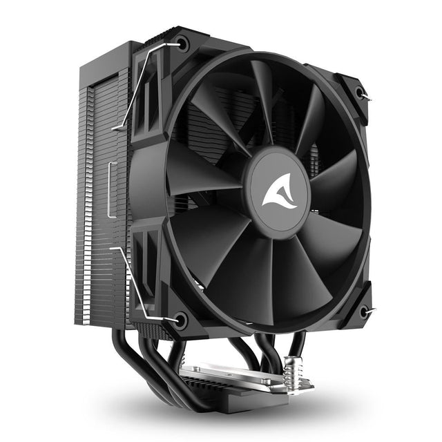 Sharkoon A40 CPU-luftkøler, sort, 120 mm PWM og 4 heatpipes
