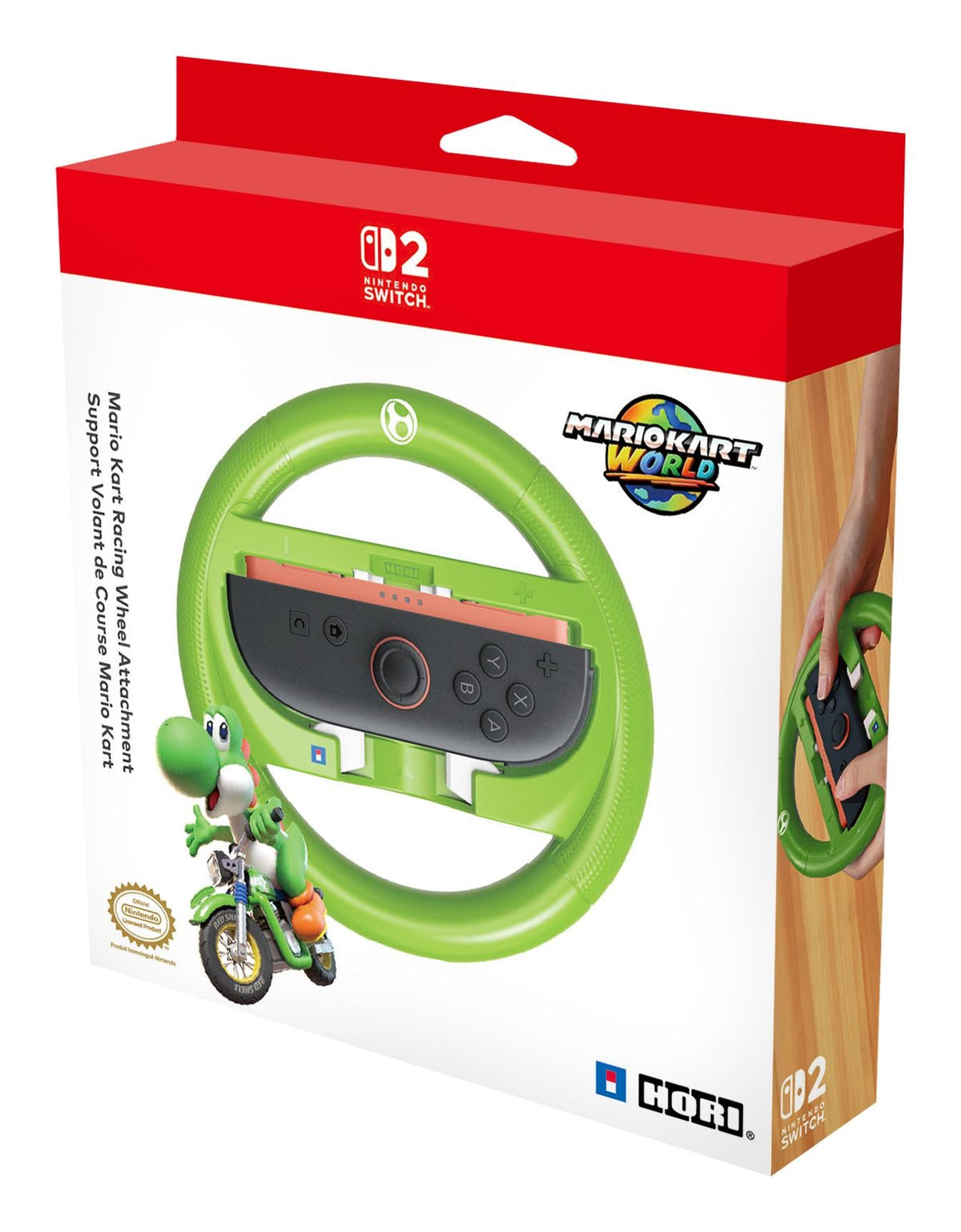 HORI - Racing Wheel Attachment Set for Switch 2 (Yoshi) - Green HORI