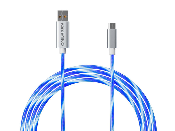 Oniverse Micro Usb Charge Cable With Led, 2 Meters - White