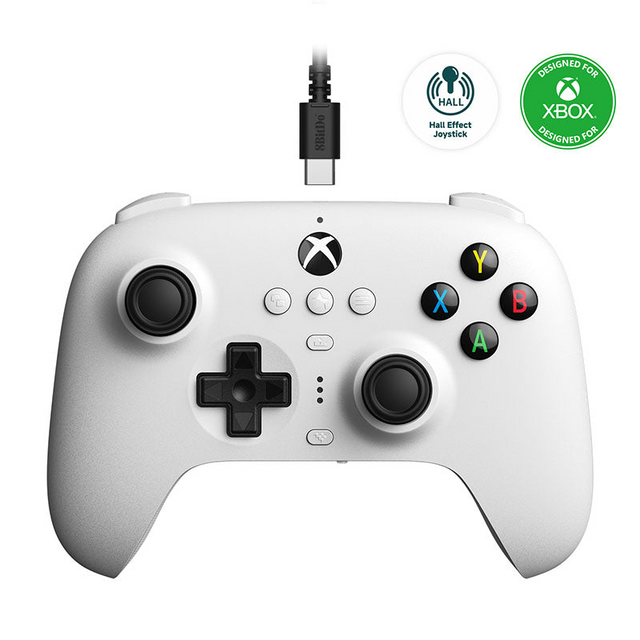 8BitDo Ultimate Kablet Controller til Xbox Hall Ed/Hvid 8Bitdo