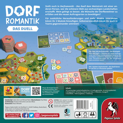 Pegasus Dorfromantik Das Duell Brætspil Tysk – Æskens bagside