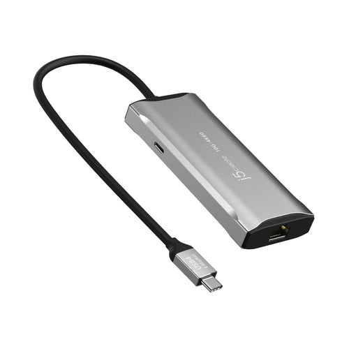 j5create – 4K/60 Hz USB-C rejsedock med 10 Gbit/s USB – Modsatte side