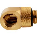 CORSAIR Hydro X Series 90° roterande adapter kylvätskesystemanpassning 2-pack guld