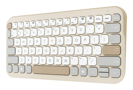 ASUS Marshmallow KW100 beige/grå – set skråt fra siden