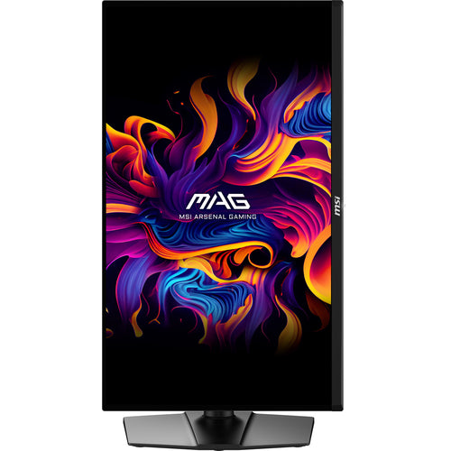 MSI MAG 271QP QD-OLED X28 – 26,5″ gamingskærm, 2560 × 1440, 280 Hz – lodret visning fra en anden vinkel