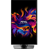 MSI MAG 271QP QD-OLED X28 – 26,5″ gamingskærm, 2560 × 1440, 280 Hz – lodret visning fra en anden vinkel