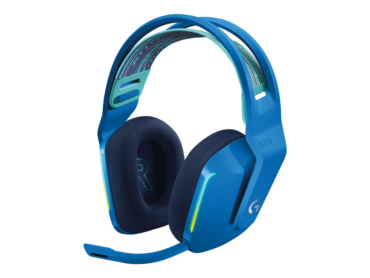 Logitech G G733 LIGHTSPEED Wireless RGB Gaming Headset Trådløs Headset Blå