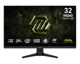 MSI MAG 325QFDE E18V – 31,5″ gamingskærm, 2560 × 1440, 180 Hz – skærmens egenskaber