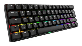 Sort Sharkoon SGK50 S4 Gen2 PBT-tastatur med RGB og tysk layout