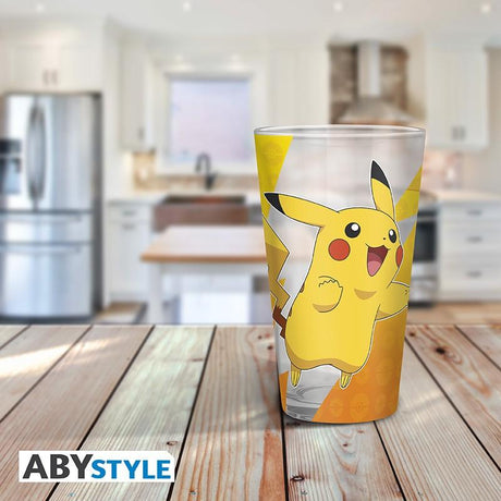POKEMON Large Glass Premium - Pikachu foil - 400 ml Abysse