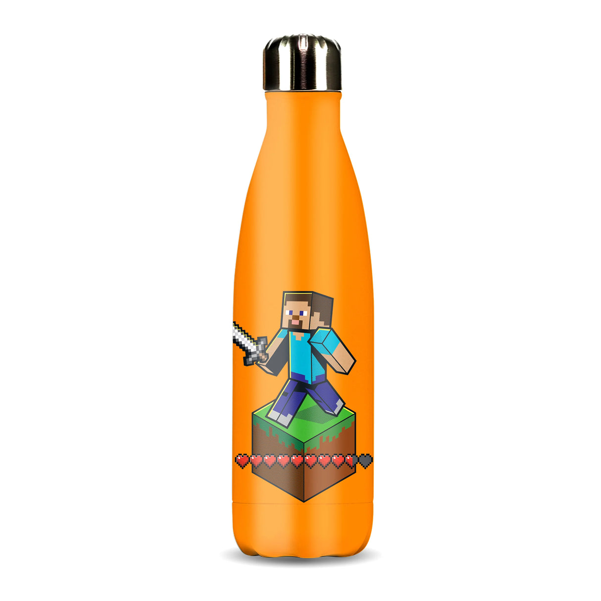 Minecraft Aluminium Dryckesflaska 600 ml – Orange 