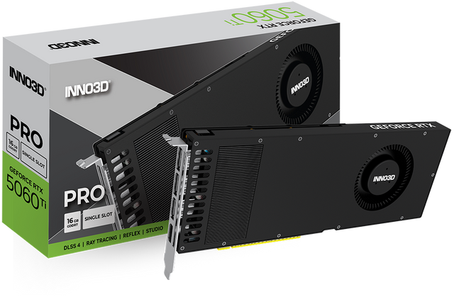 INNO3D GeForce RTX 5060 Ti PRO Single Slot – 16 GB GDDR7