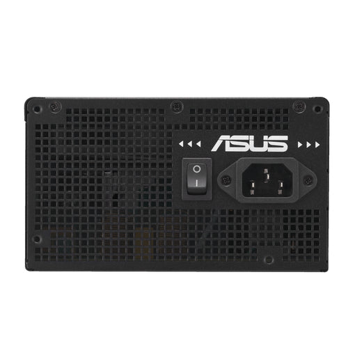 ASUS PRIME-650B-BLACK – bagside med strømstik og tænd/sluk-kontakt