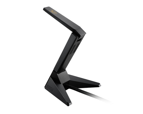 MSI AXE5400 holder og antenne set fra siden