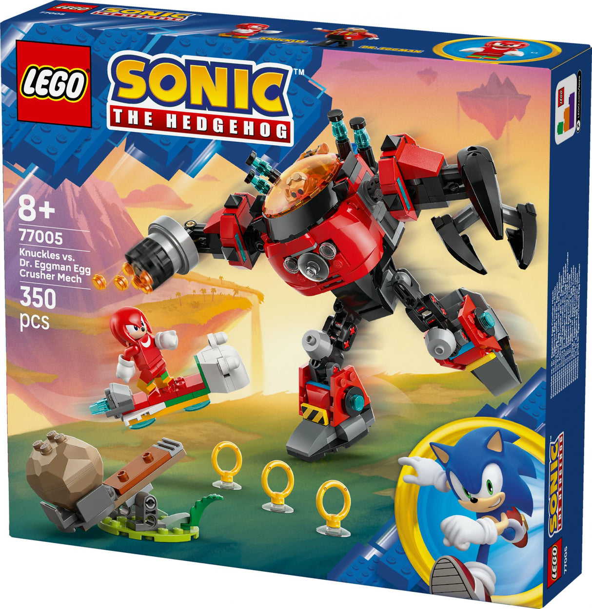 LEGO - Sonic - Knuckles vs. Dr. Eggman Egg Crusher Mech (77005) LEGO