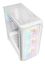 Sharkoon AK5M RGB White Mesh Front Tempered Glass 4x 120mm ARGB PWM Fans USB-C BTF ATX Gaming PC Case Sharkoon