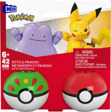 MEGA - Pokémon Poké Ball 2-Pack Building - Pikachu & Ditto (JCT43) Megabloks