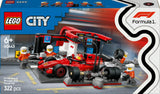LEGO 60443 City F1 Pit Stop with Pit Crew and Ferrari Racer, Construction Toy LEGO