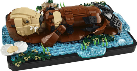 LEGO Ideas 21366 Flydende Havoddere – bygget havodder på blå vandbase