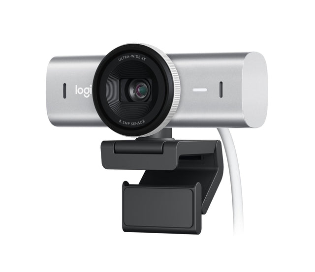 Logitech - MX Brio Ultra HD 4K Collaboration and Streaming Webcam - Pale Grey Logitech
