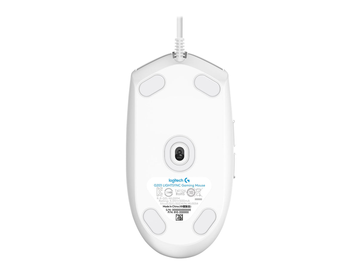 Logitech - G203 LIGHTSYNC Gaming Mouse White