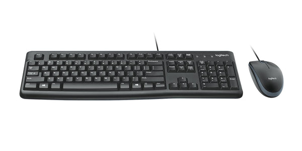 Logitech Desktop MK120 tangentbord och mus-set med kabeldragning Nordisk
