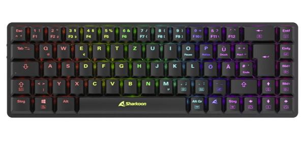 Sharkoon PureWriter W65 – sort, Kailh Choc V2 Red, DE