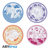 POKEMON - Set of 4 Plates - Japanese Style Abysse