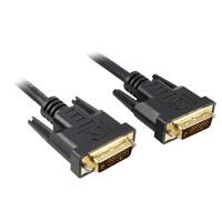 Sort Sharkoon DVI-D 24+1-kabel med skruer ved begge stik