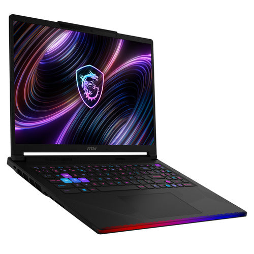 MSI Raider 16 Max HX B2WI-001FR – skærm og kabinet fra siden