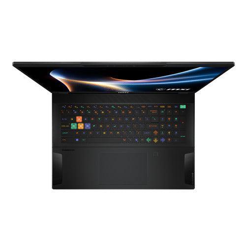 MSI Stealth 18 HX A2WI-203FRYNN – tastatur og touchpad set ovenfra