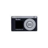 Rollei Compactline 12X – Zoomkamera med selfiedisplay – Front med selvstændig selfie-skærm