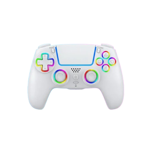 Deep Explorer Pro RGB – hvid controller til PS5