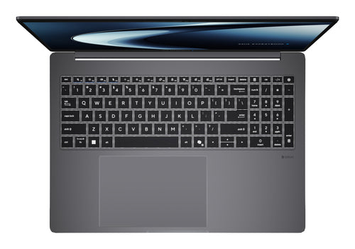 ASUS ExpertBook P5 G2 PM5606CGA-PL0206X Copilot+ PC – taster og arbejdsflade set ovenfra; tastaturlayout illustrativt